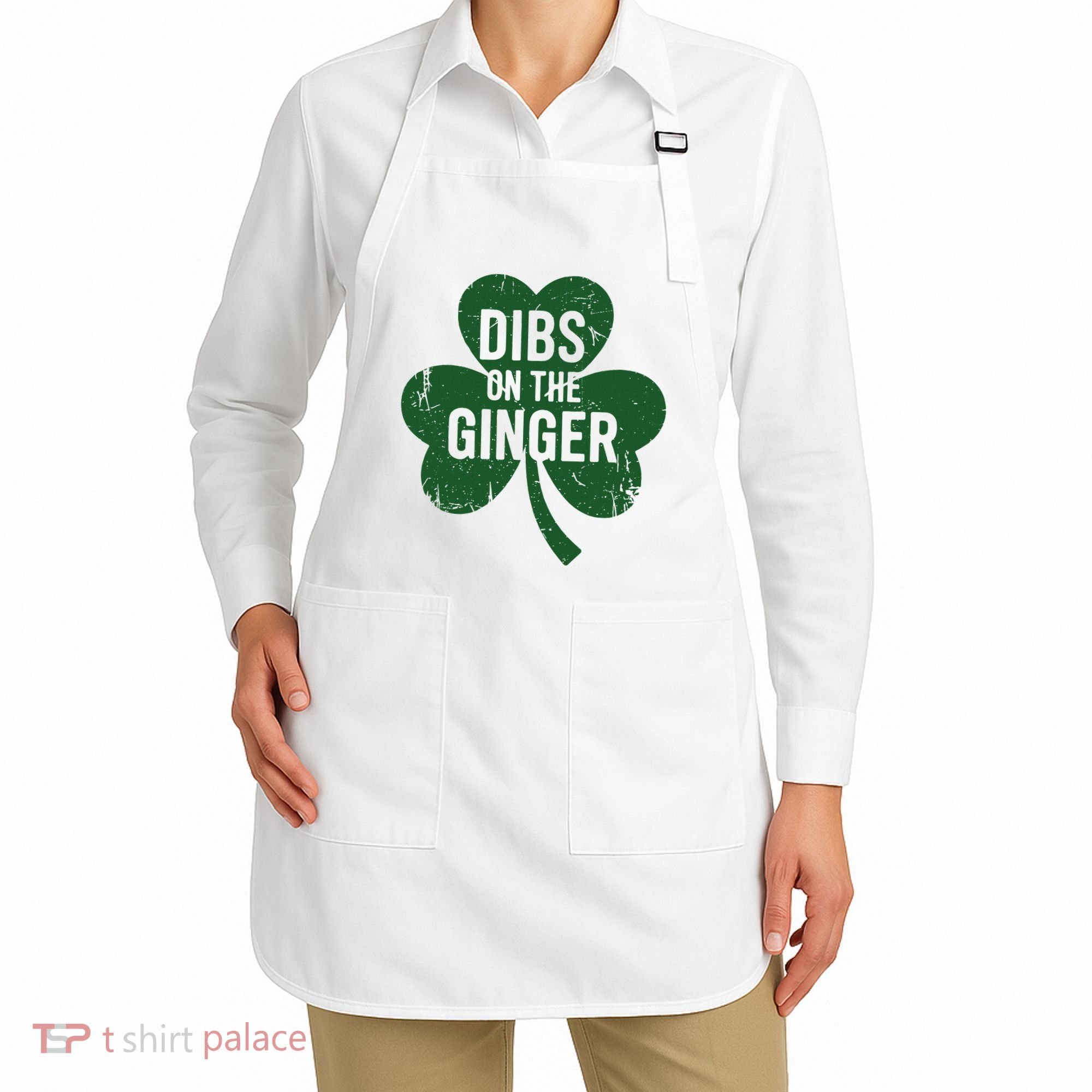 Funny Dibs On The Ginger St Patrick Day Redhead Women Apron
