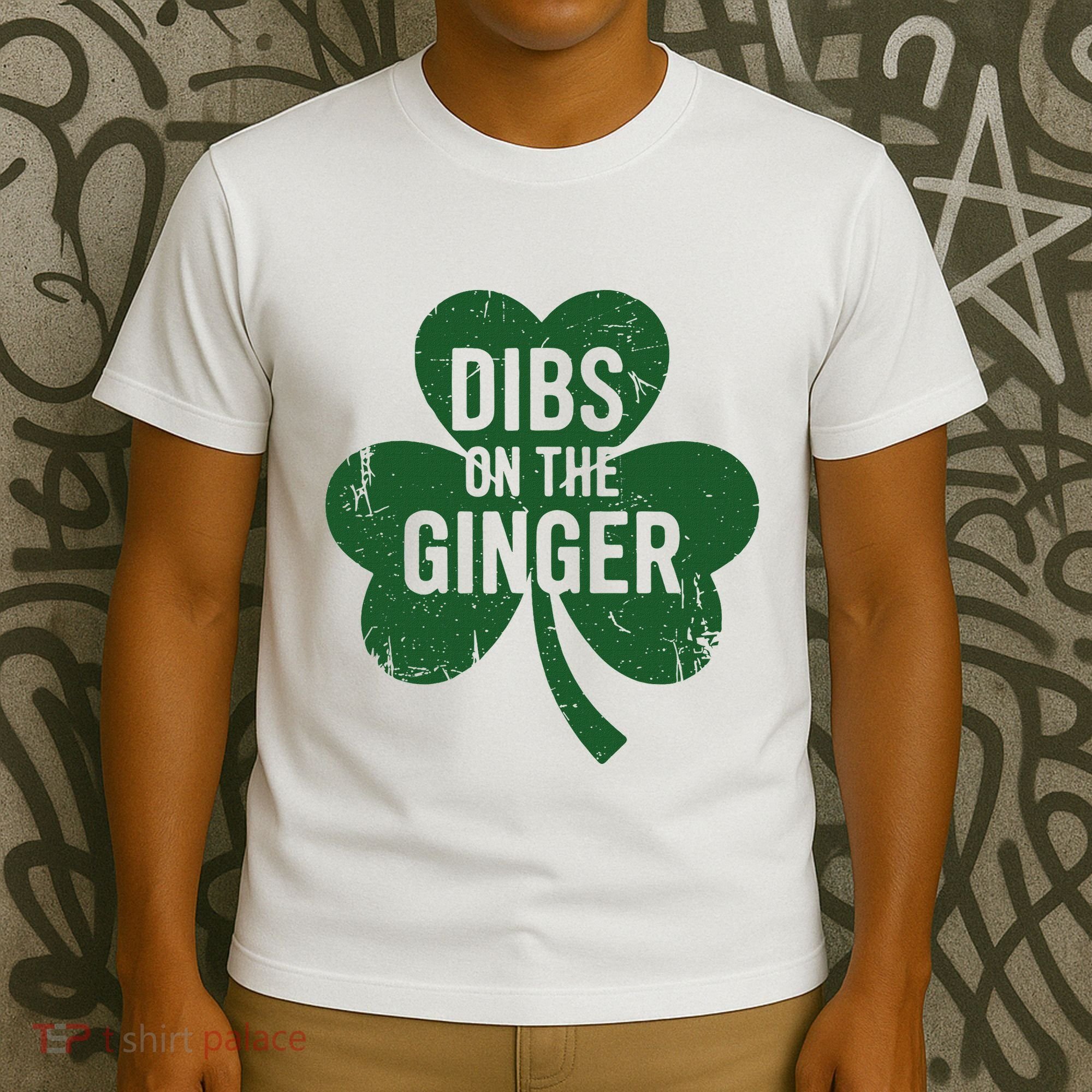 Funny Dibs On The Ginger St Patrick Day Redhead Women T-Shirt