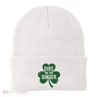 Funny Dibs On The Ginger St Patrick Day Redhead Women Beanie thumb 0