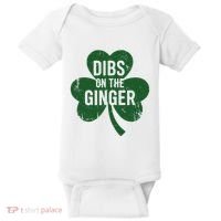 Funny Dibs On The Ginger St Patrick Day Redhead Women Baby Bodysuit thumb 0