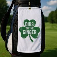 Funny Dibs On The Ginger St Patrick Day Redhead Women Golf Towel thumb 2