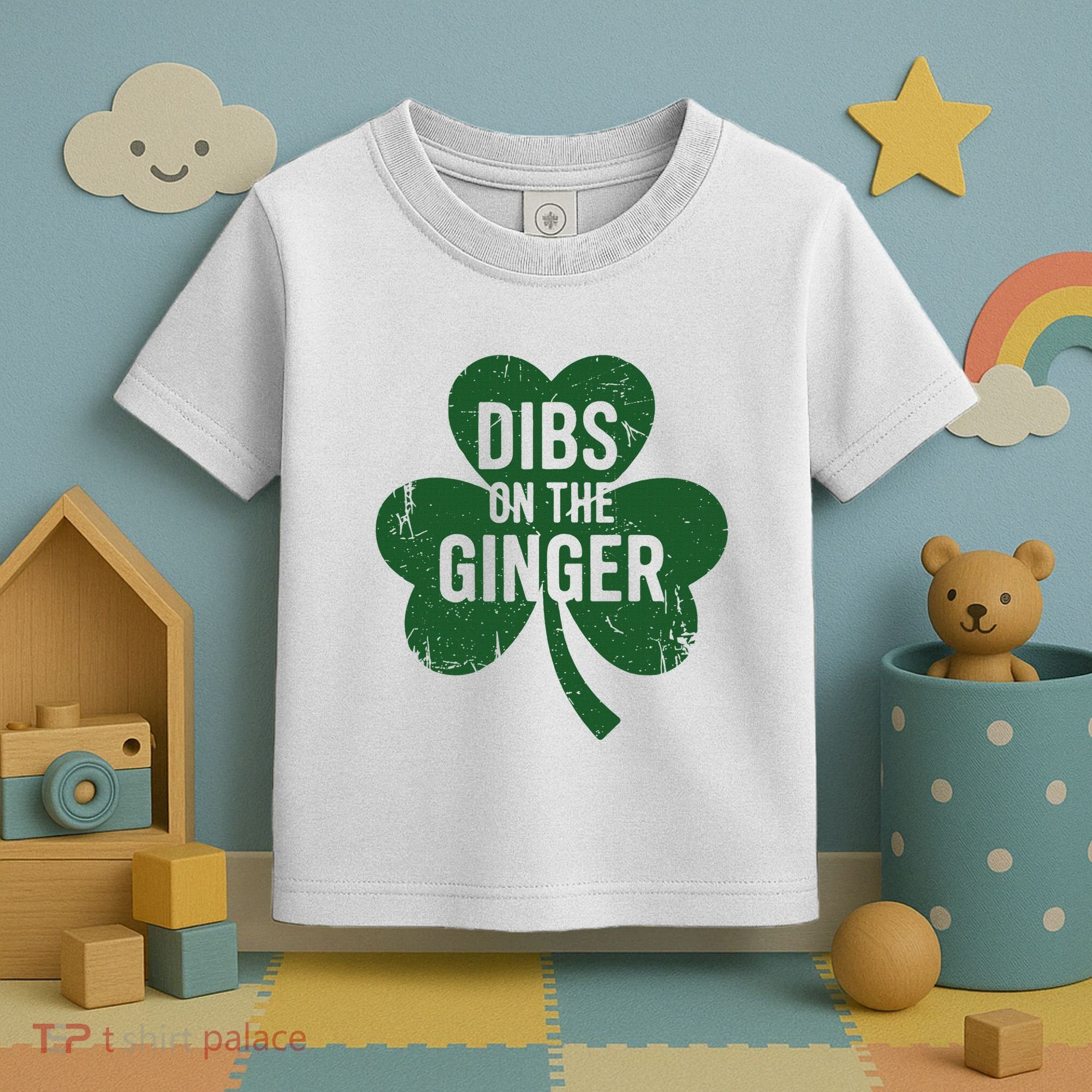 Funny Dibs On The Ginger St Patrick Day Redhead Women Toddler T-Shirt