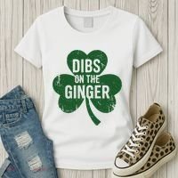 Funny Dibs On The Ginger St Patrick Day Redhead Women Women's T-Shirt thumb 3