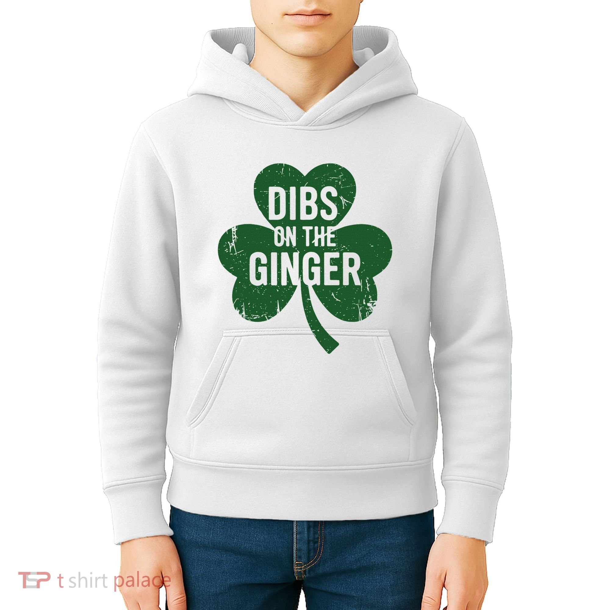Funny Dibs On The Ginger St Patrick Day Redhead Women Kids Hoodie