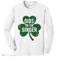 Funny Dibs On The Ginger St Patrick Day Redhead Women Kids Long Sleeve Shirt thumb 0