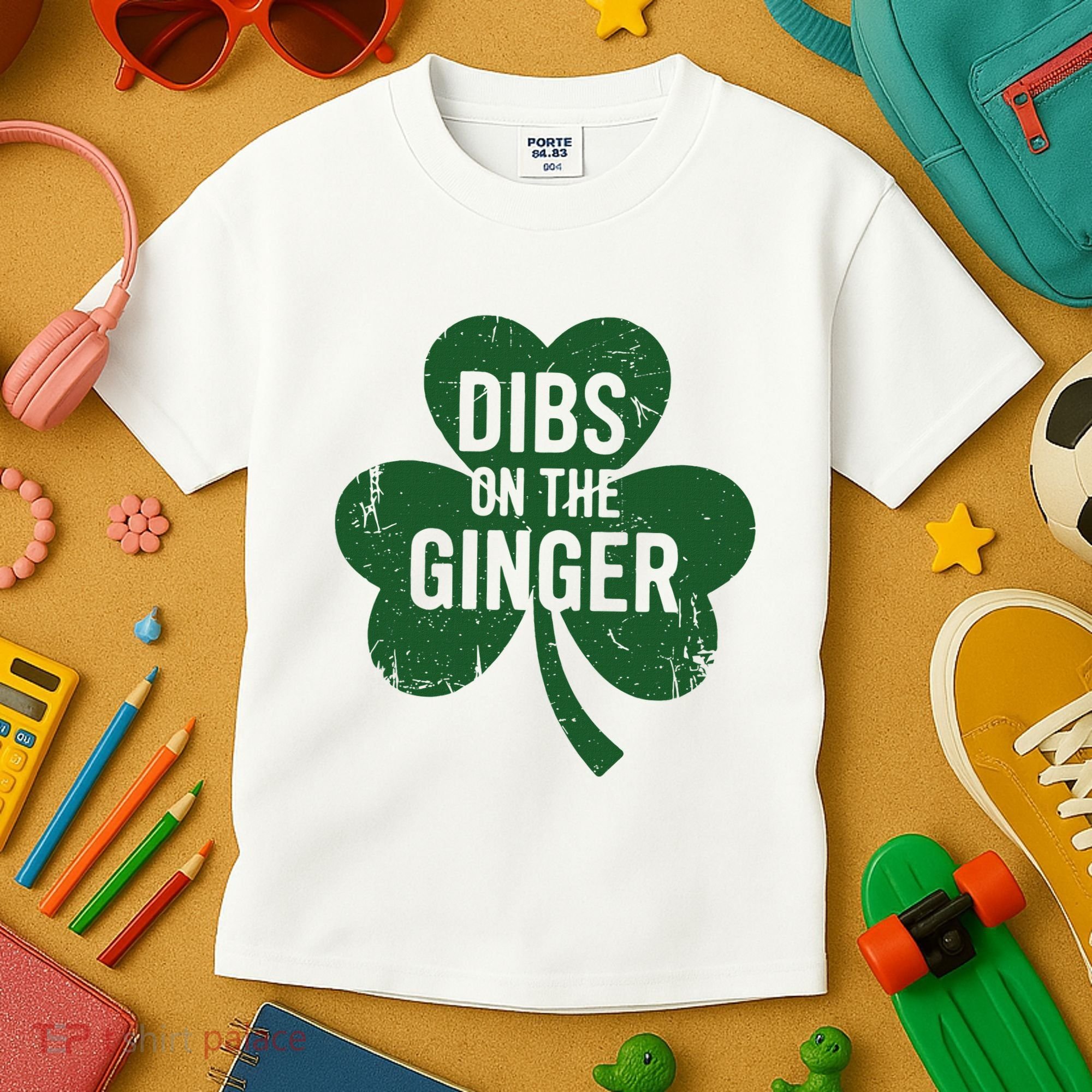 Funny Dibs On The Ginger St Patrick Day Redhead Women Kids T-Shirt