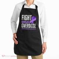 Fight Drug Overdose Pruple Ribbon Opioid Overdose Awareness Apron thumb 2