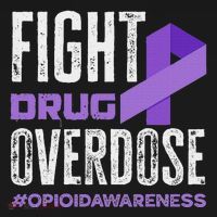 Fight Drug Overdose Pruple Ribbon Opioid Overdose Awareness Sweatshirt thumb 3