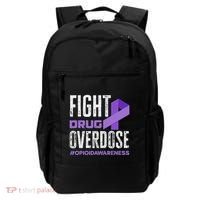 Fight Drug Overdose Pruple Ribbon Opioid Overdose Awareness Backpack thumb 0