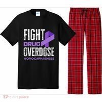 Fight Drug Overdose Pruple Ribbon Opioid Overdose Awareness Pajama Set thumb 0