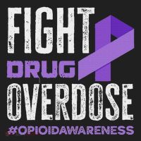 Fight Drug Overdose Pruple Ribbon Opioid Overdose Awareness Hat thumb 2