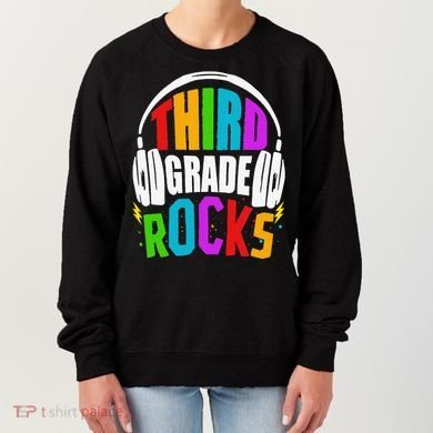 First Day Of 3rd Grade Rocks Back To School Teacher Women's Sweatshirt