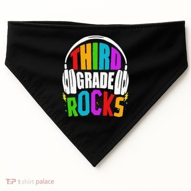 First Day Of 3rd Grade Rocks Back To School Teacher USA-Made Doggie Bandana
