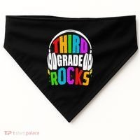 First Day Of 3rd Grade Rocks Back To School Teacher USA-Made Doggie Bandana thumb 0