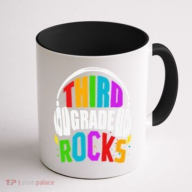 First Day Of 3rd Grade Rocks Back To School Teacher Coffee Mug back