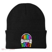 First Day Of 3rd Grade Rocks Back To School Teacher Beanie thumb 0