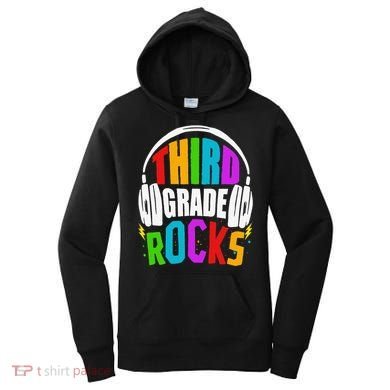First Day Of 3rd Grade Rocks Back To School Teacher Women's Hoodie