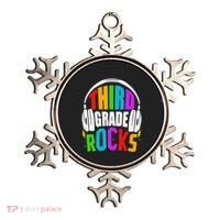 First Day Of 3rd Grade Rocks Back To School Teacher Ornament thumb 0
