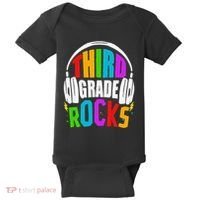 First Day Of 3rd Grade Rocks Back To School Teacher Baby Bodysuit thumb 0