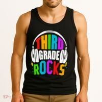 First Day Of 3rd Grade Rocks Back To School Teacher Tank Top thumb 3