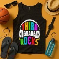 First Day Of 3rd Grade Rocks Back To School Teacher Tank Top thumb 4