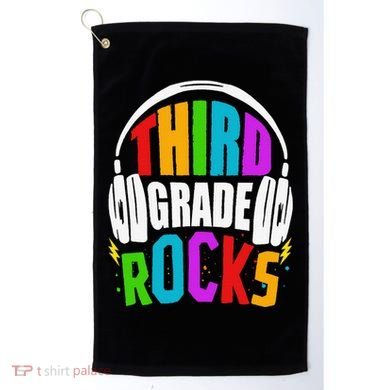 First Day Of 3rd Grade Rocks Back To School Teacher Golf Towel