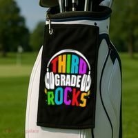 First Day Of 3rd Grade Rocks Back To School Teacher Golf Towel thumb 2