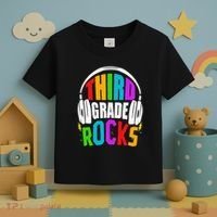 First Day Of 3rd Grade Rocks Back To School Teacher Toddler T-Shirt thumb 3