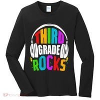 First Day Of 3rd Grade Rocks Back To School Teacher Women's Long Sleeve Shirt thumb 0