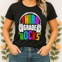 First Day Of 3rd Grade Rocks Back To School Teacher Women's T-Shirt thumb 2
