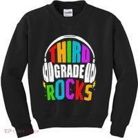 First Day Of 3rd Grade Rocks Back To School Teacher Kids Sweatshirt thumb 0