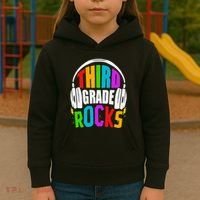 First Day Of 3rd Grade Rocks Back To School Teacher Kids Hoodie thumb 3