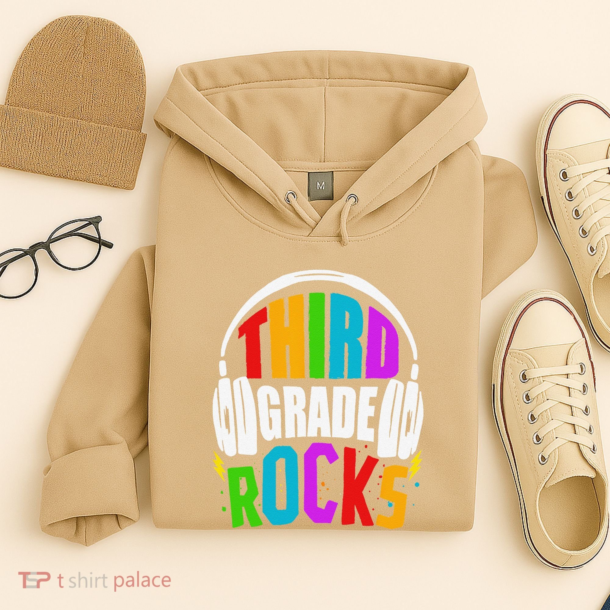 First Day Of 3rd Grade Rocks Back To School Teacher Hoodie