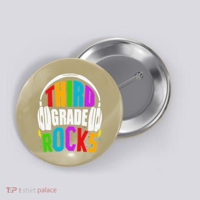 First Day Of 3rd Grade Rocks Back To School Teacher Button