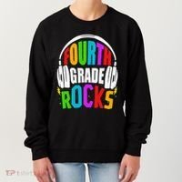 First Day Of 4th Grade Rocks Back To School Teacher Women's Sweatshirt thumb 0