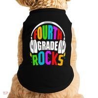 First Day Of 4th Grade Rocks Back To School Teacher Doggie Tank thumb 0