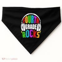 First Day Of 4th Grade Rocks Back To School Teacher USA-Made Doggie Bandana thumb 0