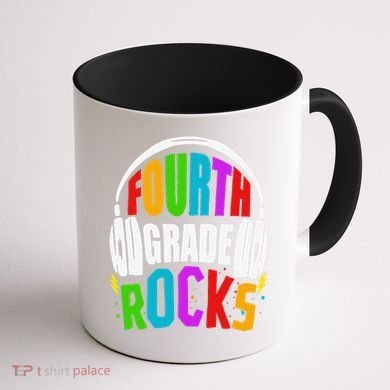 First Day Of 4th Grade Rocks Back To School Teacher Coffee Mug back