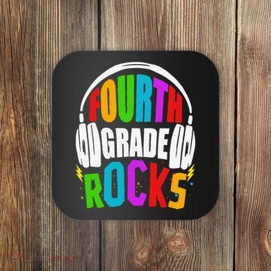 First Day Of 4th Grade Rocks Back To School Teacher Coaster