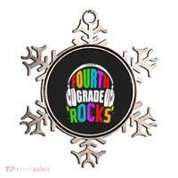 First Day Of 4th Grade Rocks Back To School Teacher Ornament thumb 0