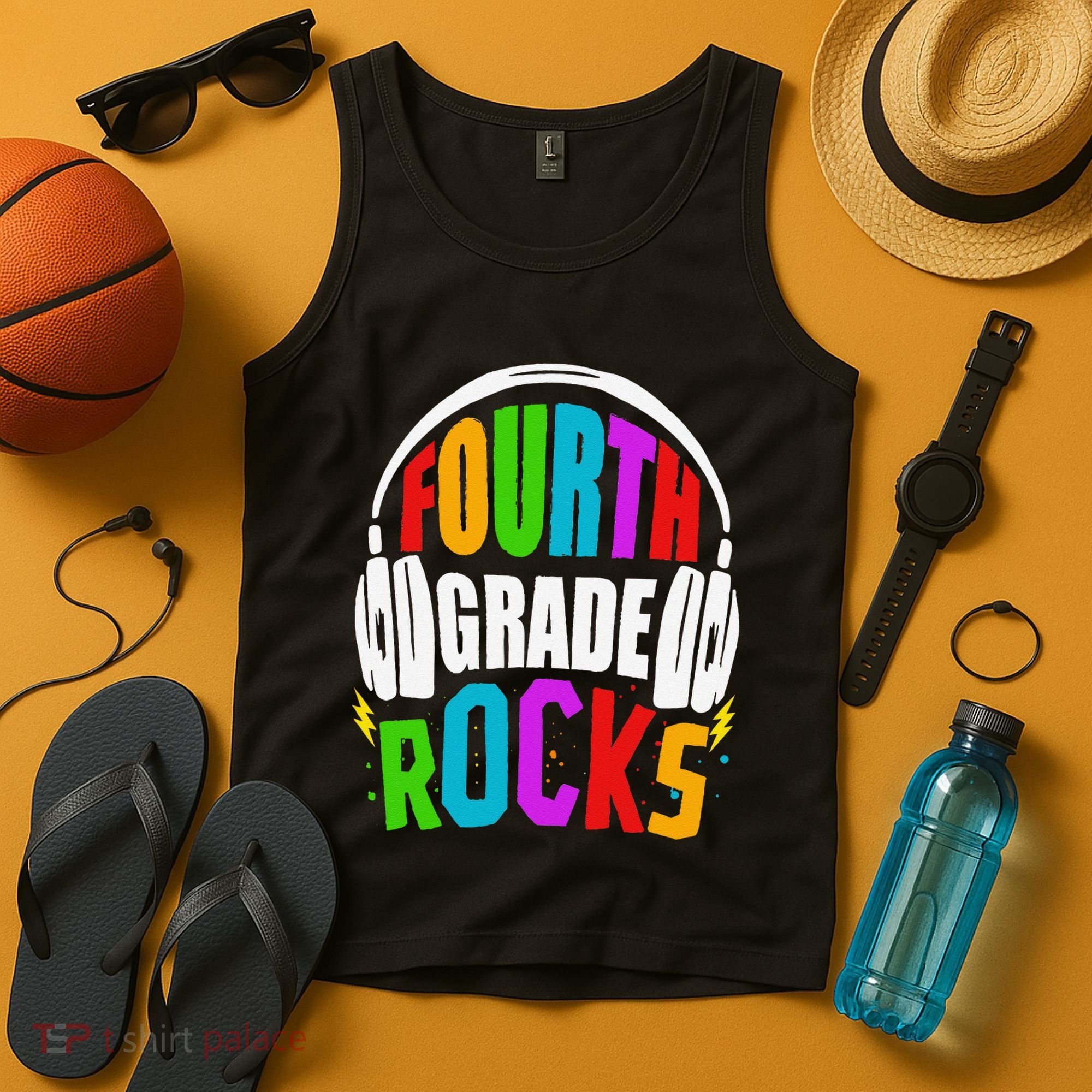 First Day Of 4th Grade Rocks Back To School Teacher Tank Top