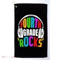 First Day Of 4th Grade Rocks Back To School Teacher Golf Towel thumb 0