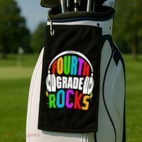 First Day Of 4th Grade Rocks Back To School Teacher Golf Towel thumb 2