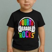 First Day Of 4th Grade Rocks Back To School Teacher Toddler T-Shirt thumb 2
