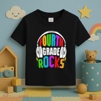 First Day Of 4th Grade Rocks Back To School Teacher Toddler T-Shirt thumb 3