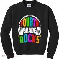 First Day Of 4th Grade Rocks Back To School Teacher Kids Sweatshirt thumb 0