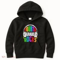 First Day Of 4th Grade Rocks Back To School Teacher Kids Hoodie thumb 0