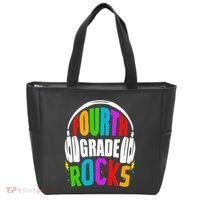 First Day Of 4th Grade Rocks Back To School Teacher Tote Bag thumb 0