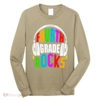 First Day Of 4th Grade Rocks Back To School Teacher Long Sleeve Shirt thumb 0