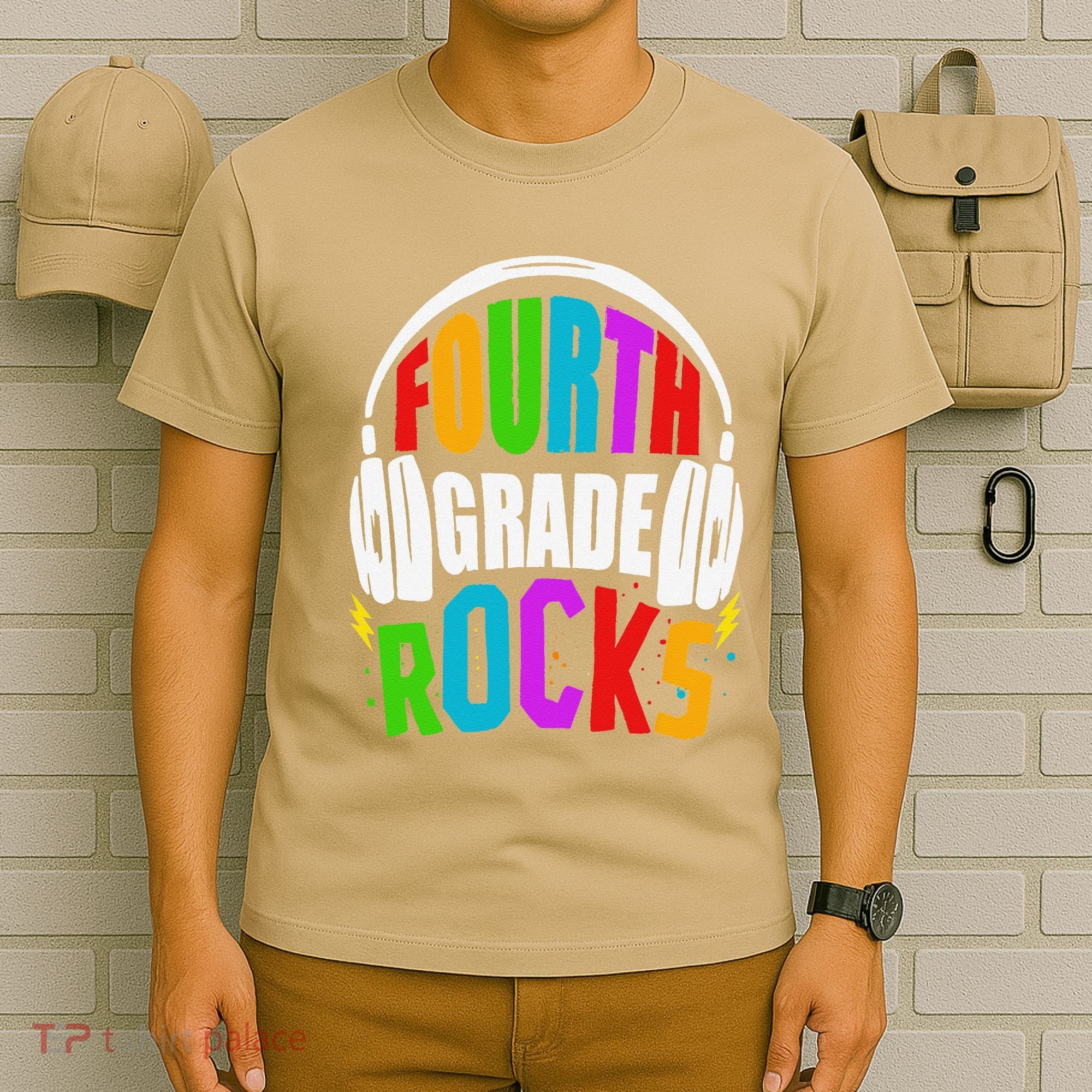 First Day Of 4th Grade Rocks Back To School Teacher T-Shirt